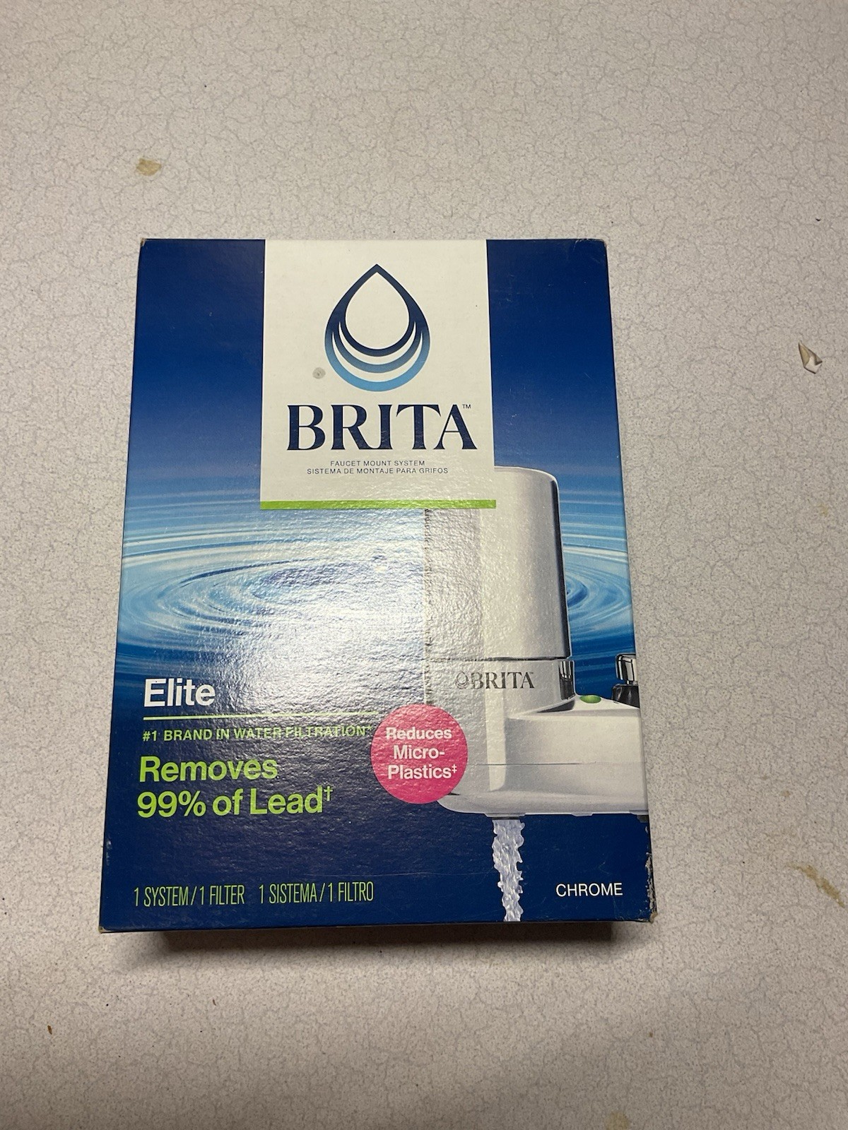 Brita Elite Faucet Mount Water Filter System Chrome With 2 Filters