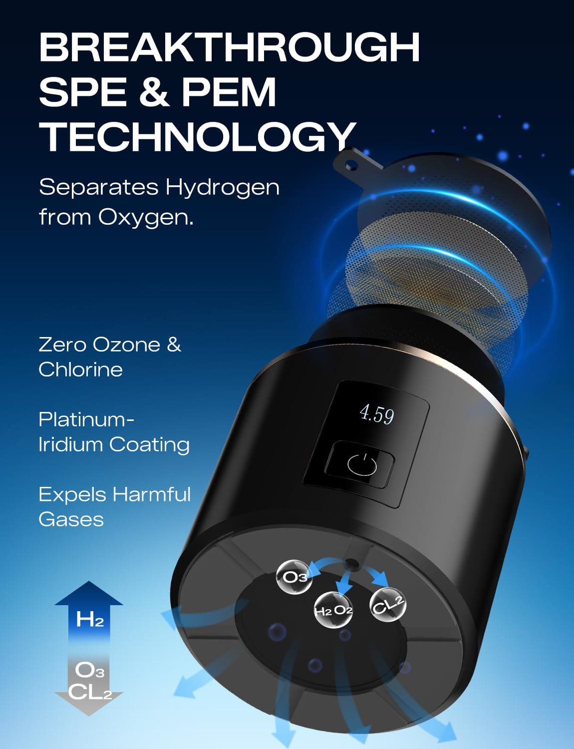 Hydrogen Water Bottle Generator-Up to 8100 PPB Molecular Hydrogen, 12-Hour Hydro