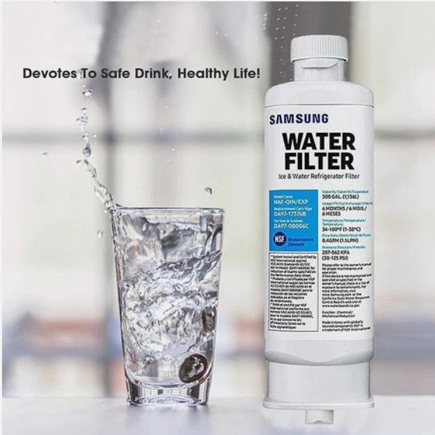4 PACK Genuine Samsung DA97-17376B HAF-QIN/EXP REFRIGERATOR Water Filter US