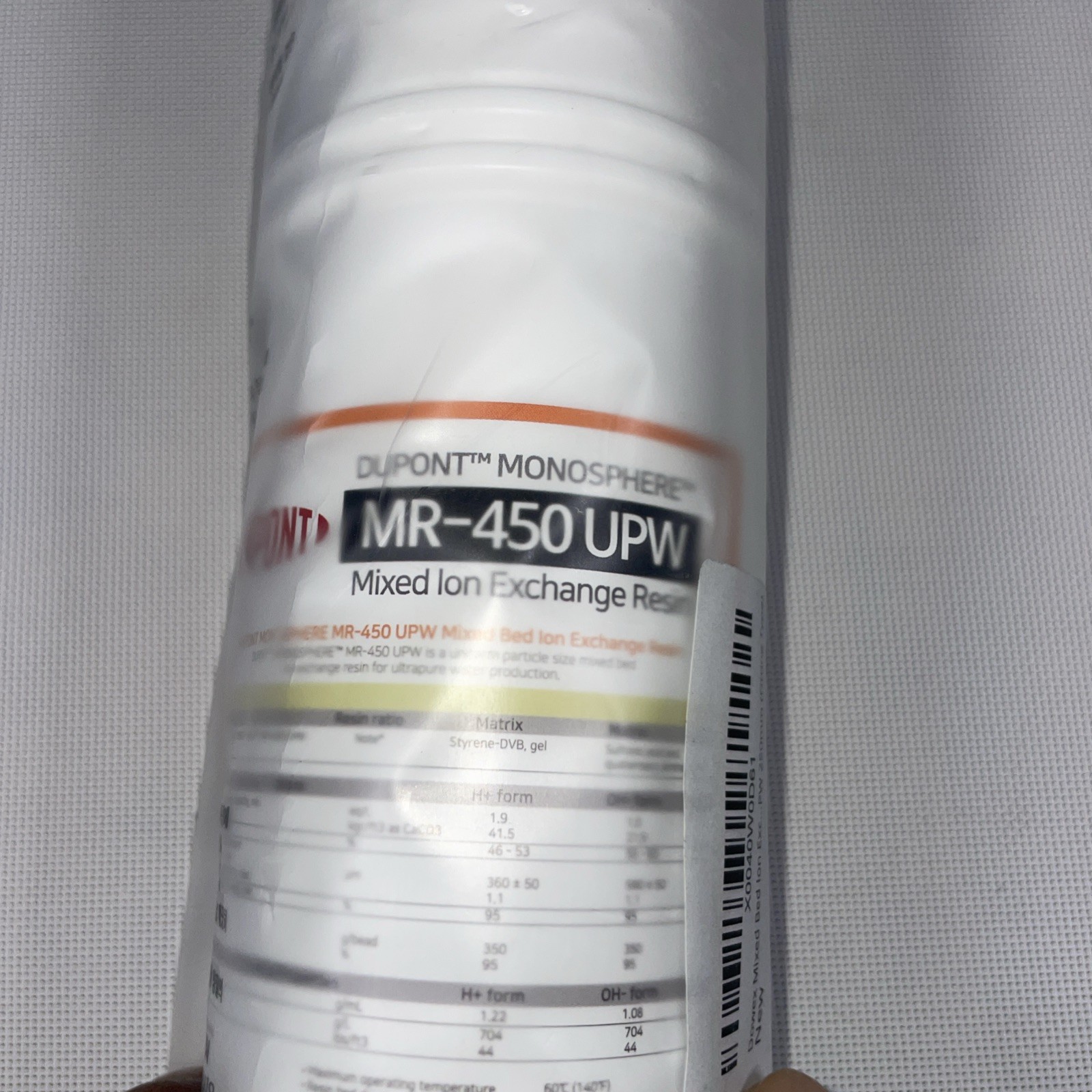 Filtertech DUPONT MR-450 UPW Ultrapure Water Ion Exchange Resin Filter