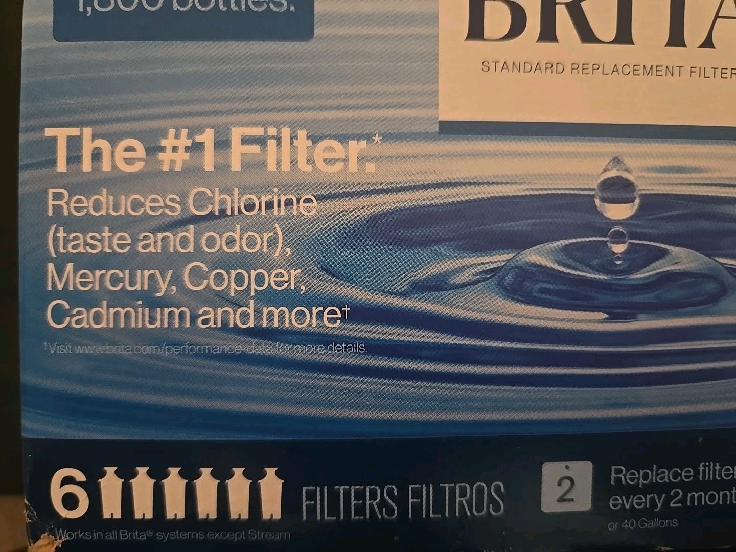 BRITA Standard Water Filter Replacement Filters for Pitchers and Dispensers 6 Pk