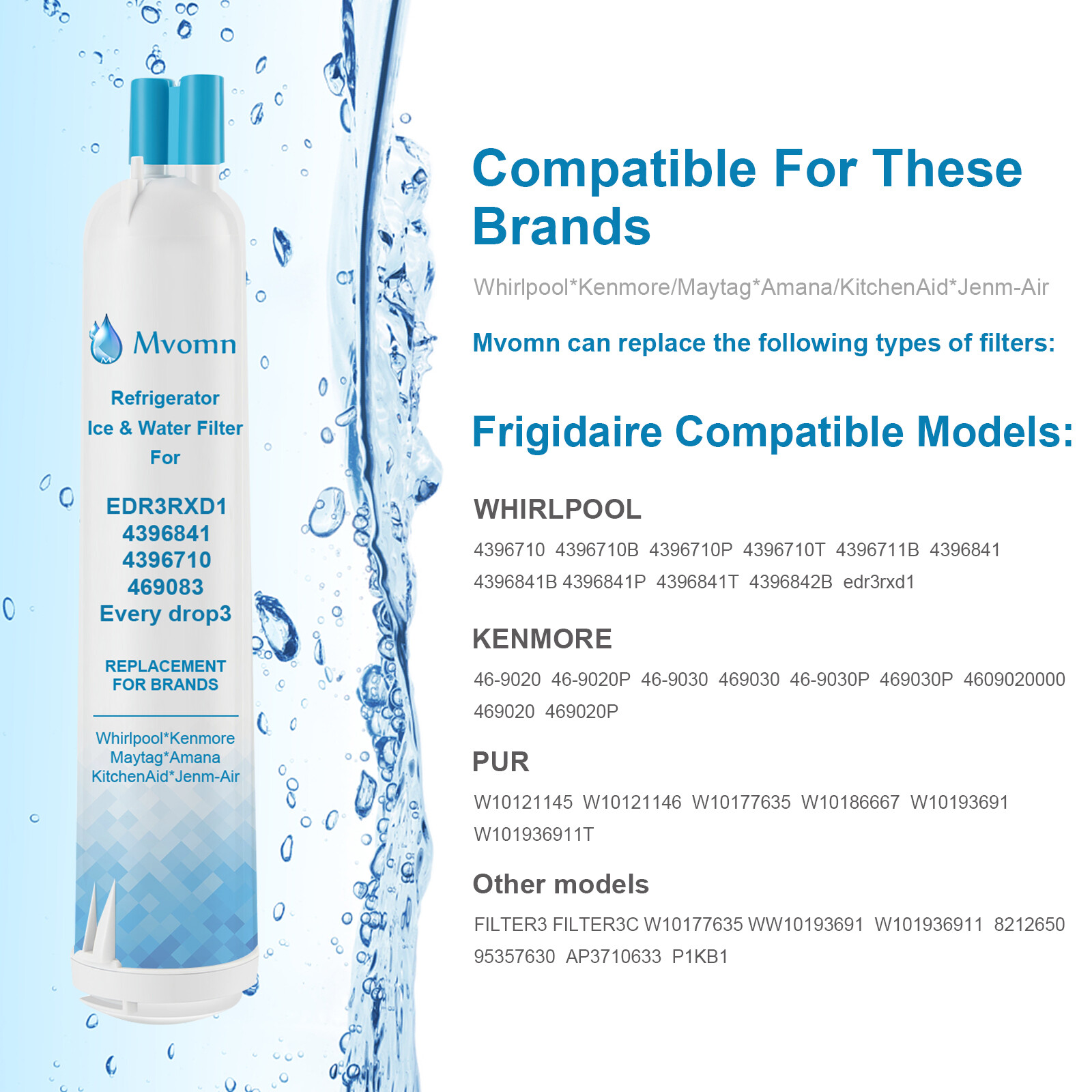6Pack Kenmore 9083 469083 9020 Replacement Refrigerator Cartridge Water Filter