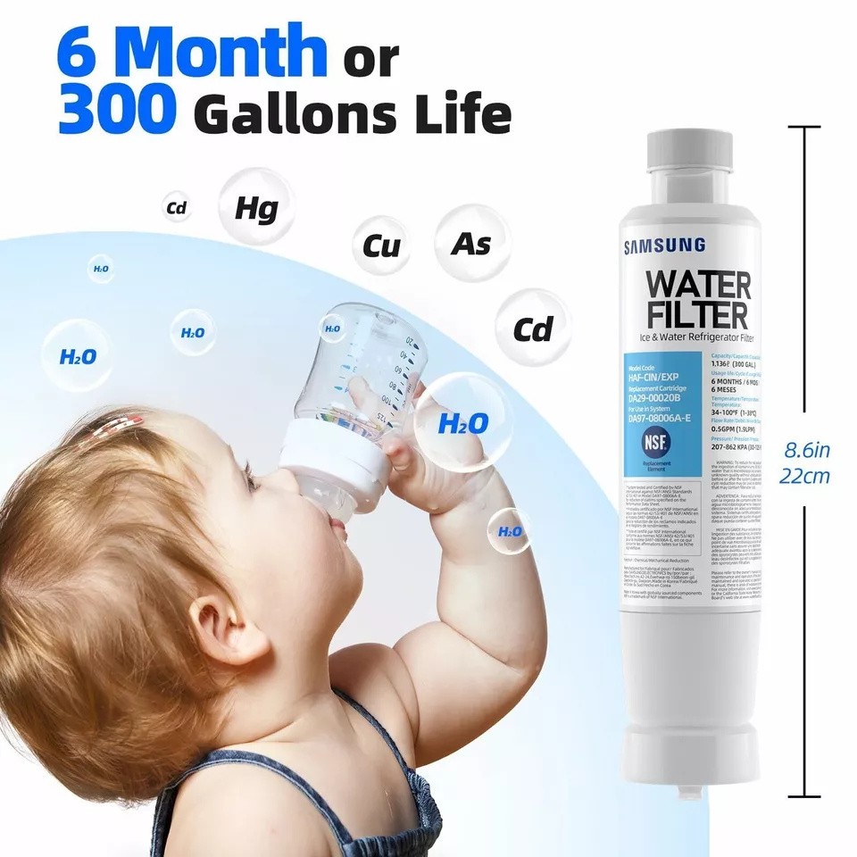 4packs New Genuine Samsung DA29-00020B HAF-CIN/EXP Refrigerator Water Filter