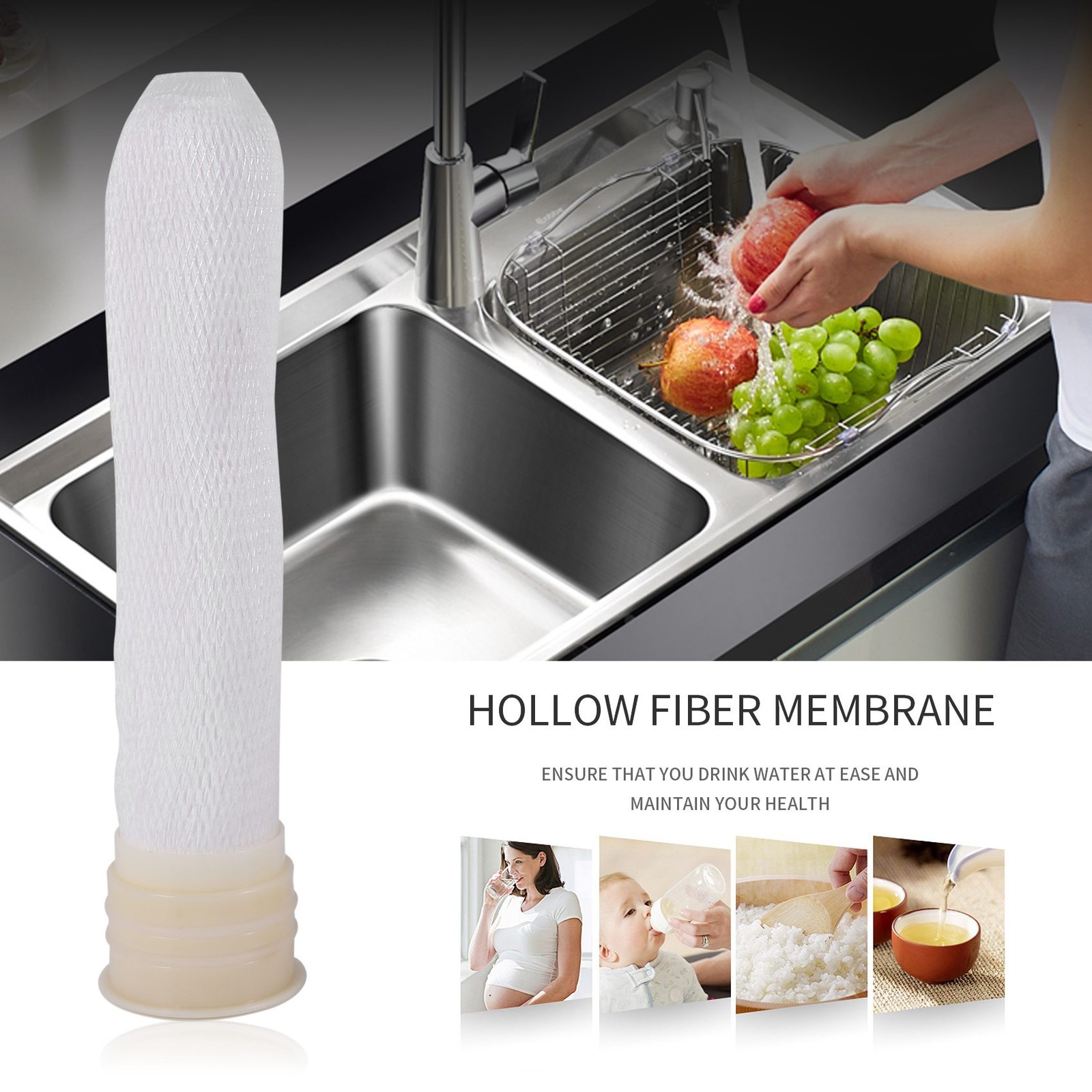 2Pcs Membrane 0.01 Ultrafiltration Hollow Fiber Membrane for3173