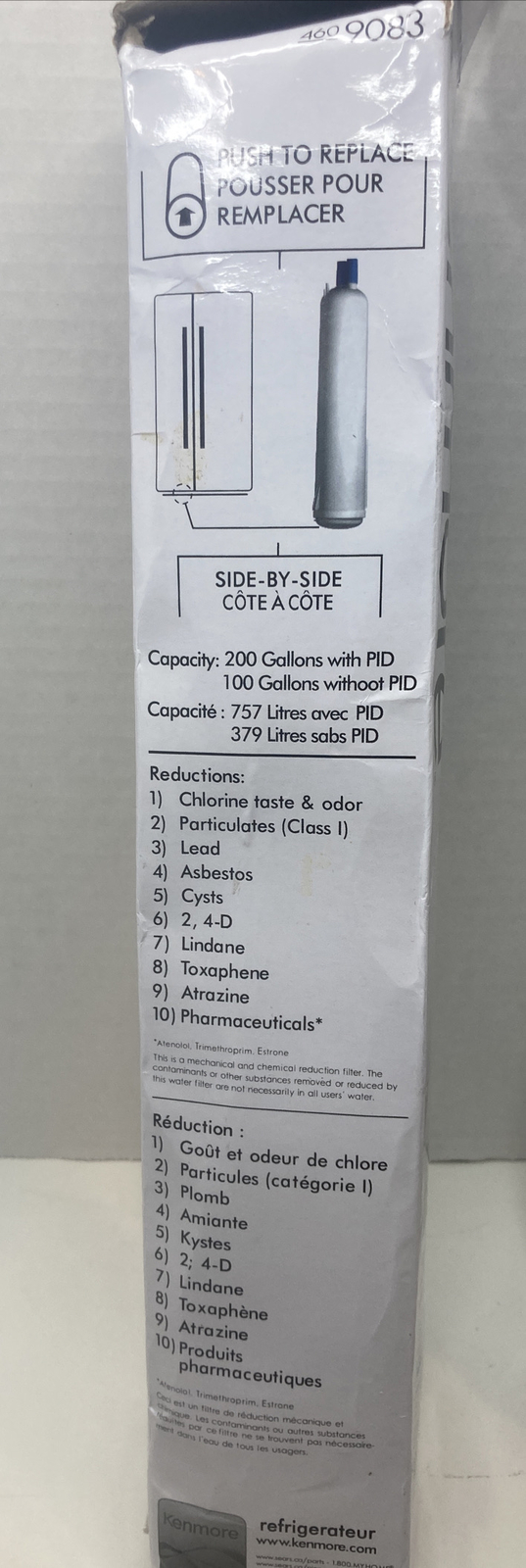 Kenmore Open Box Genuine 460-9083 OEM Refrigerator Water Replacement Filter