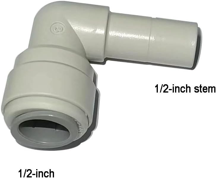 12pcs 1/2 inch water line Quick Connect Push In to Tube 1/2, White