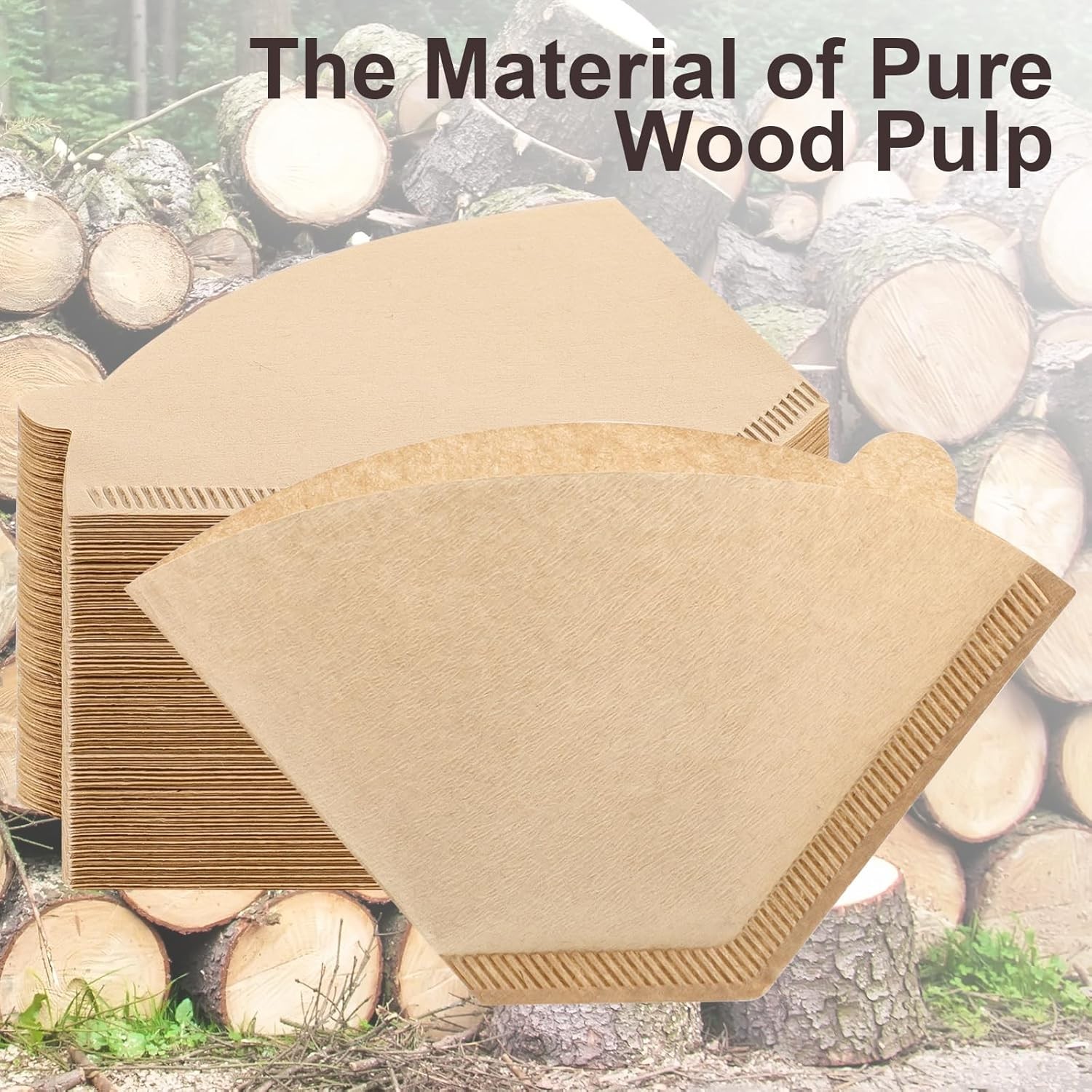 100 Count Coffee Filter #2, 2 Cone Filters Unbleached Natural 2 Cone…