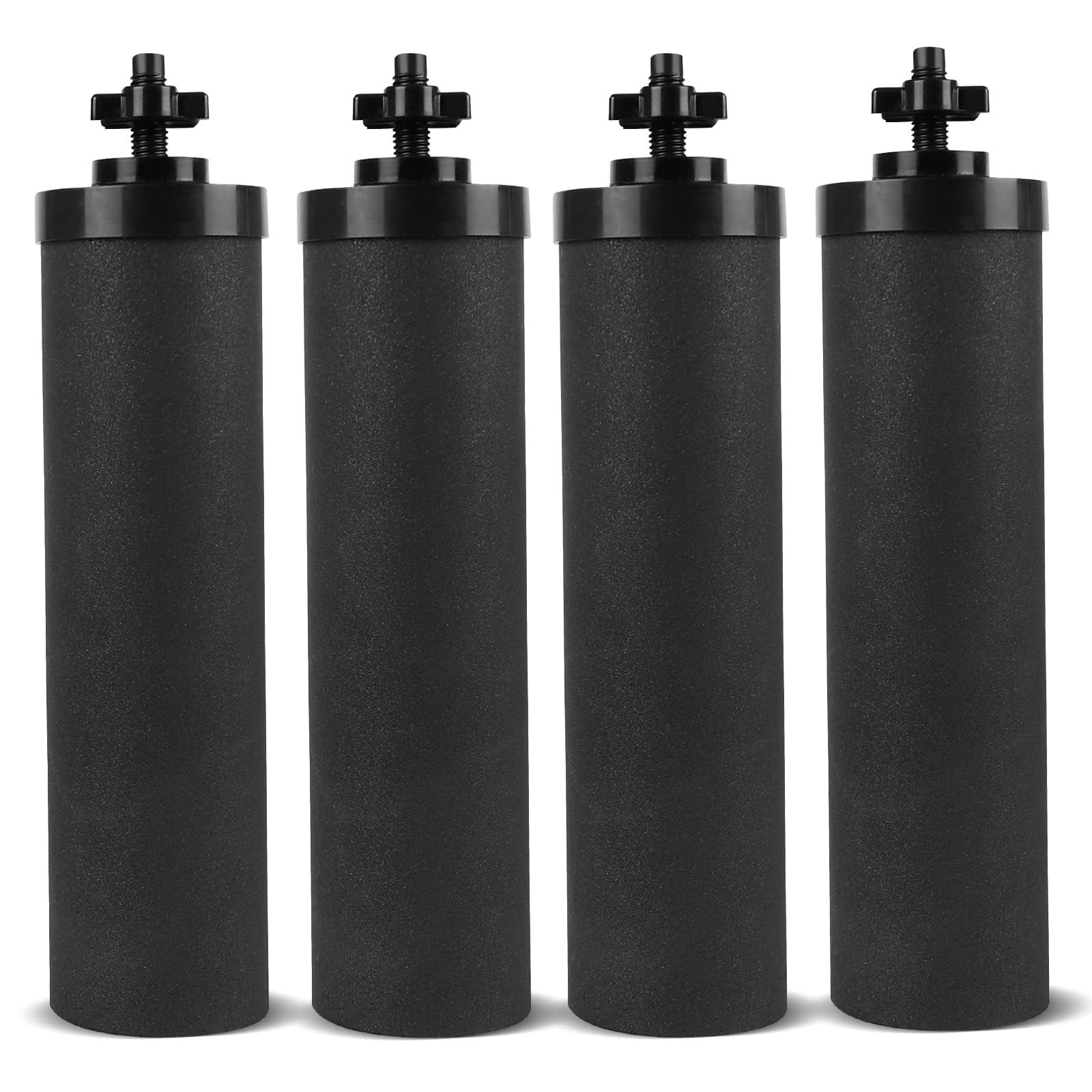 Water Filter Replacement Silver Infused Black Carbon Block Filters – Pack of 4,