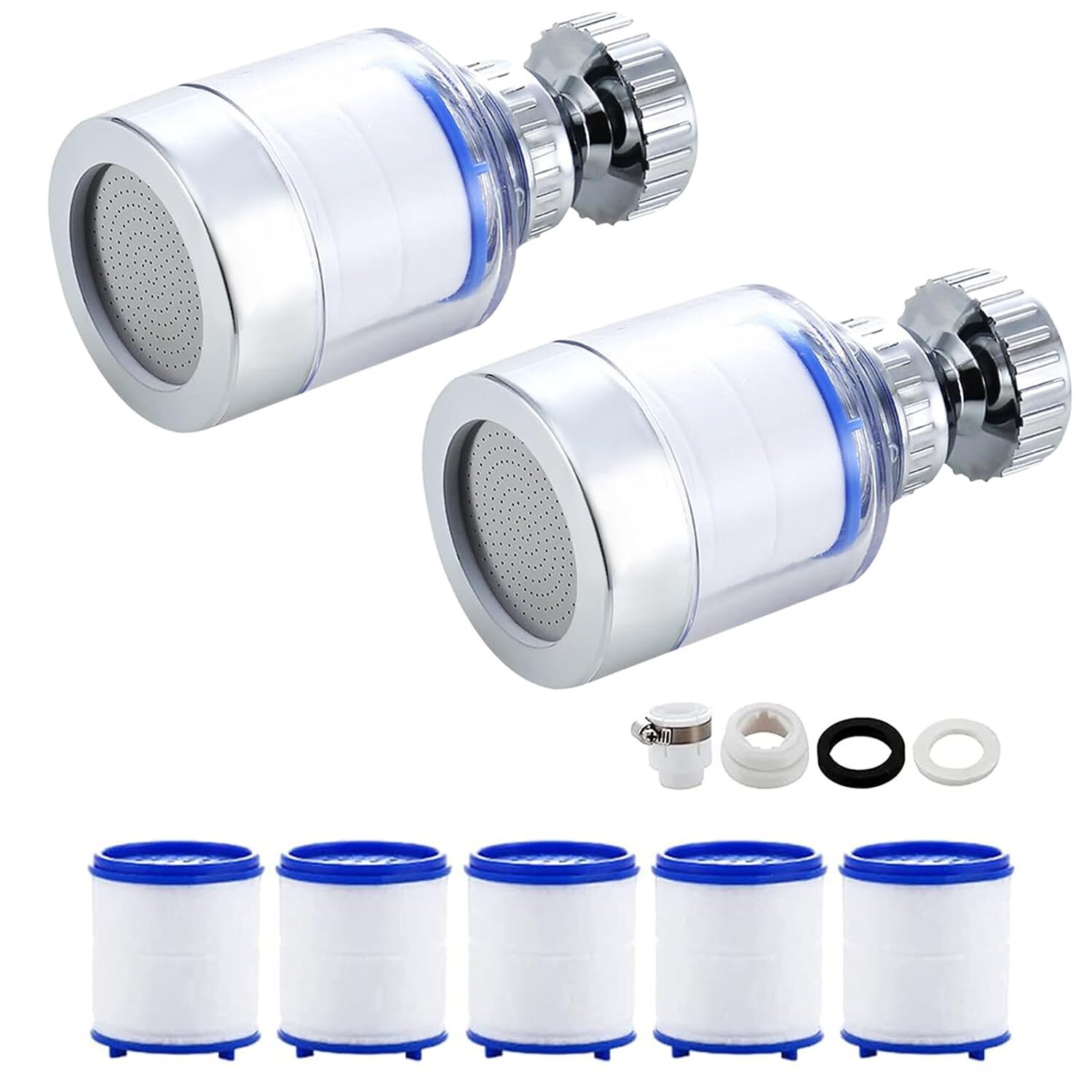 2×Faucet Water Filter System Kitchen Sink Mount Filtration Tap Purifier Clean US