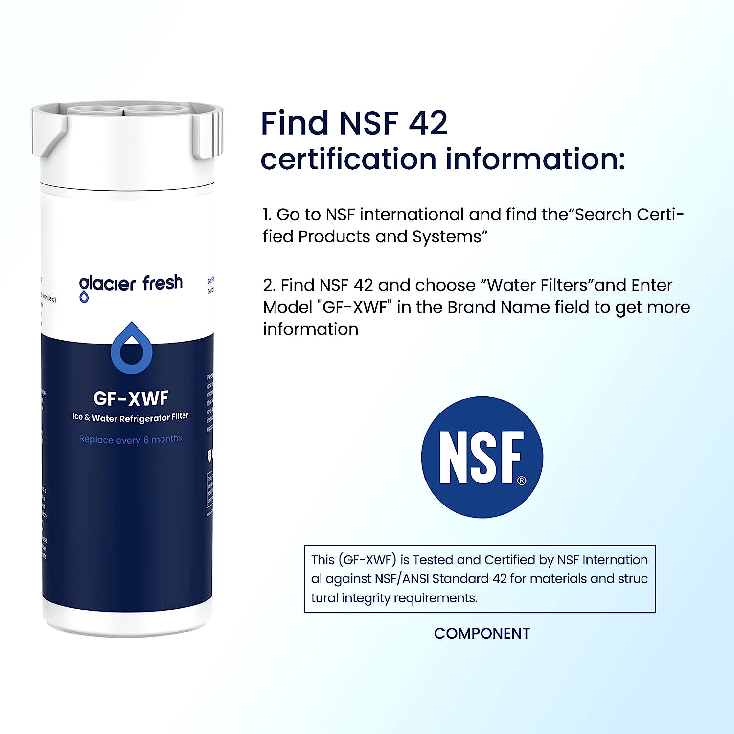 GLACIER FRESH XWF Replacement for GE XWF