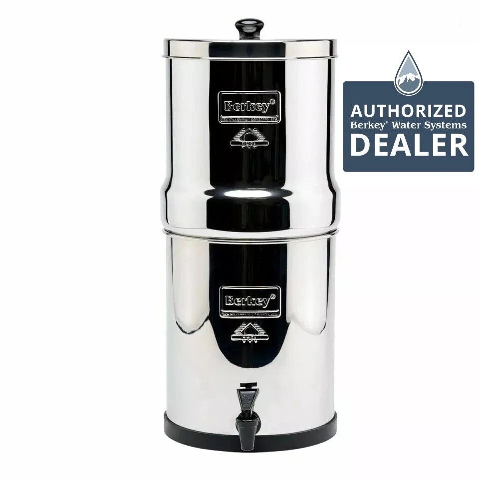 Berkey Water Filter System With 2 Black BB9-2 Filters Brand New