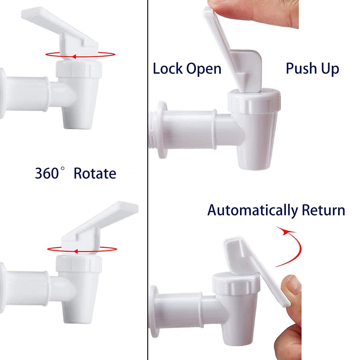 Water Spigot,BPA Free Plastic Spigot, Universal Replacement Faucet for 5…