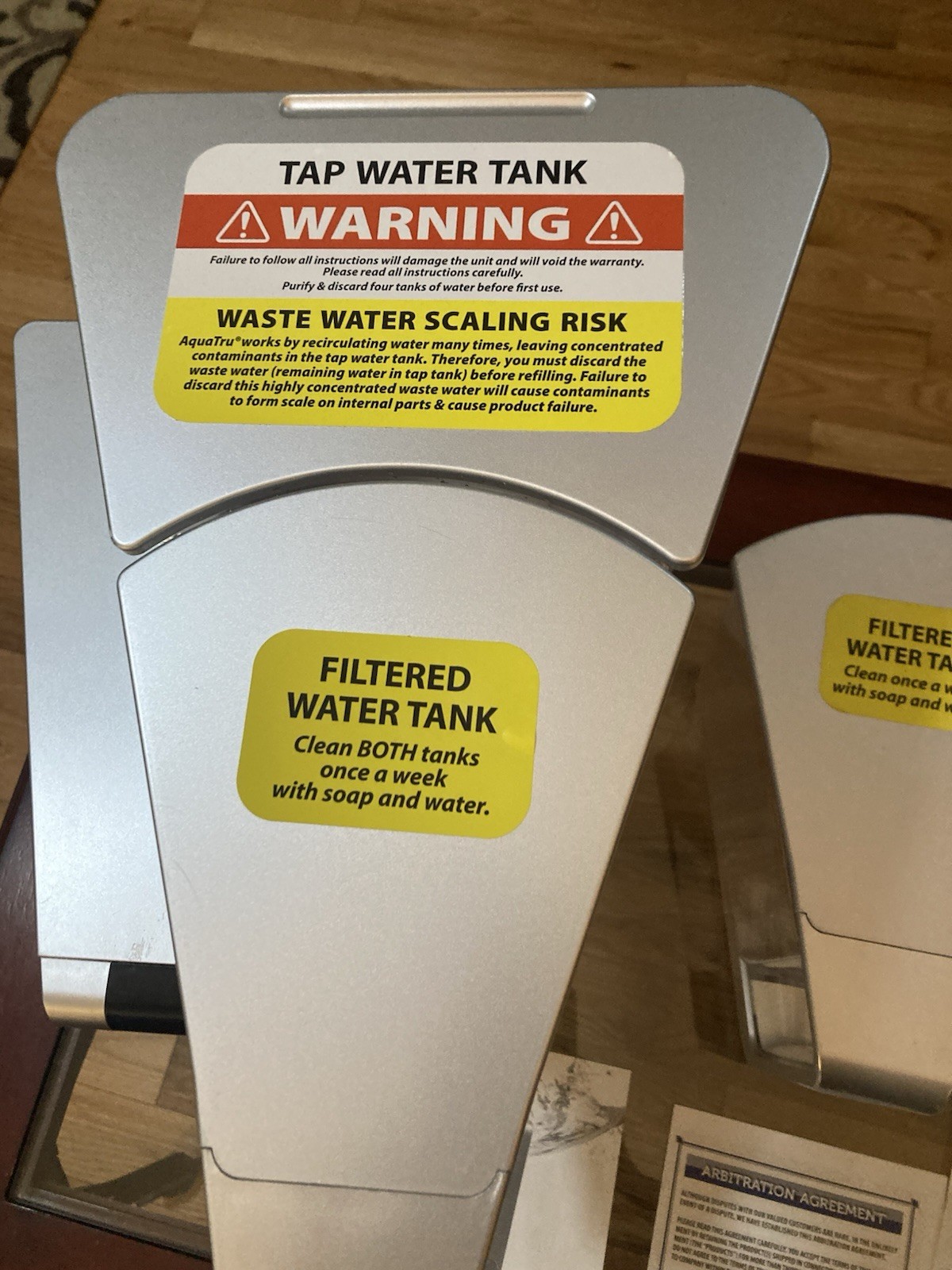 AquaTru Countertop Reverse Osmosis Water Purifier System AT2010 W/Extra Tank