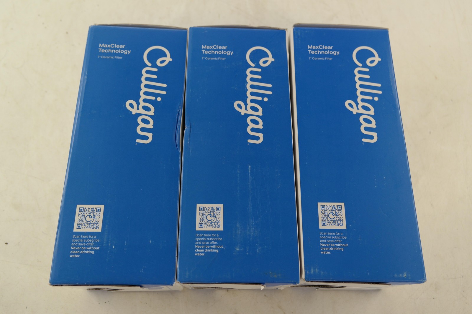 Culligan MaxClear 7in Ceramic Drinking Water Filter 3 Pack White Lead PFAS