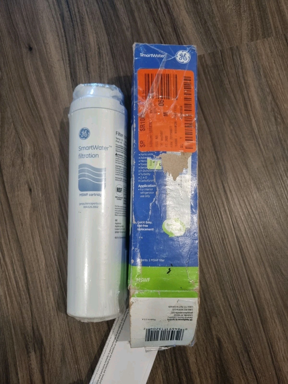 GENUINE GE Smart Water Filter Filtration MSWF Cartridge New Factory Sealed