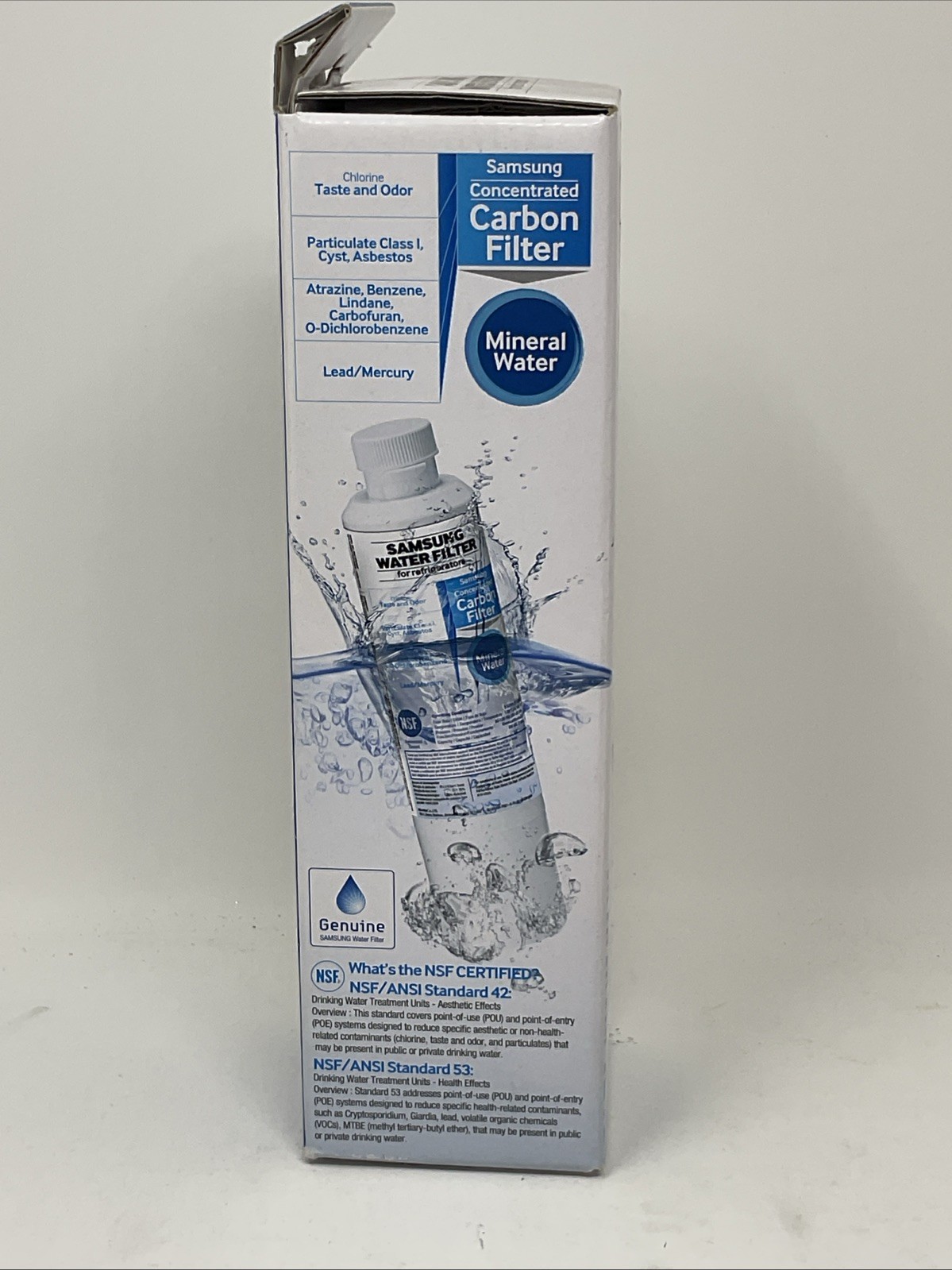 SAMSUNG Genuine Filter for Refrigerator Water and Ice, Carbon Block Filtration