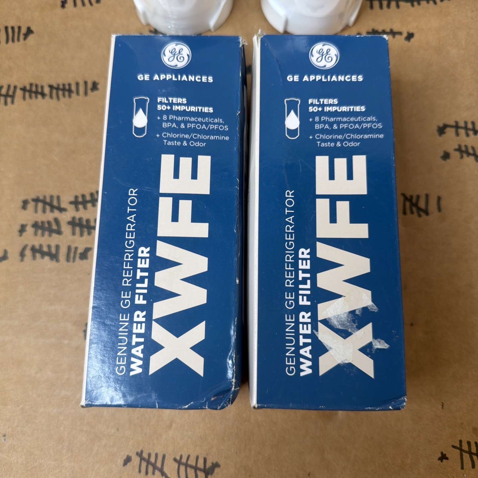 2 Genuine GE XWFE Refrigerator Water Filters New (SEALED) Authentic OEM 1 Year