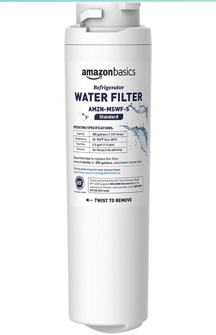 Amazon Basics Replacement Water Filter AMZN-MSWF Standard Filtration 1 pack New