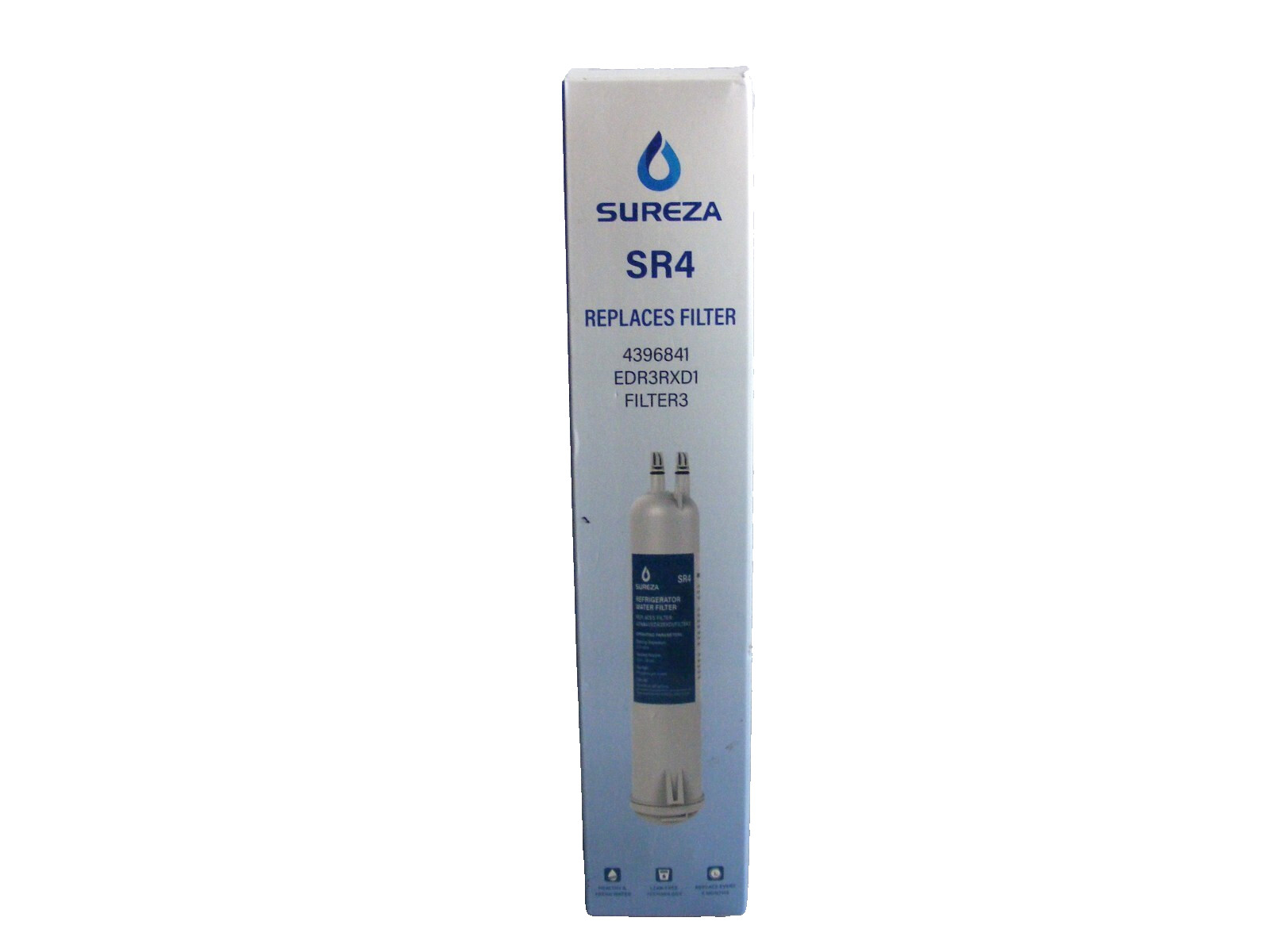 Sureza SR4 Replacement For 4396841 EDR3RXD1 Refrigerator Filter New Sealed