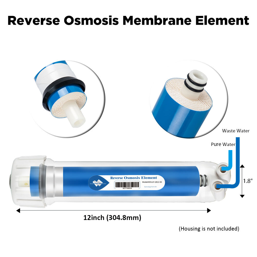 6 Stage pH Alkaline Reverse Osmosis System Water Filter with 50 GPD RO Membrane