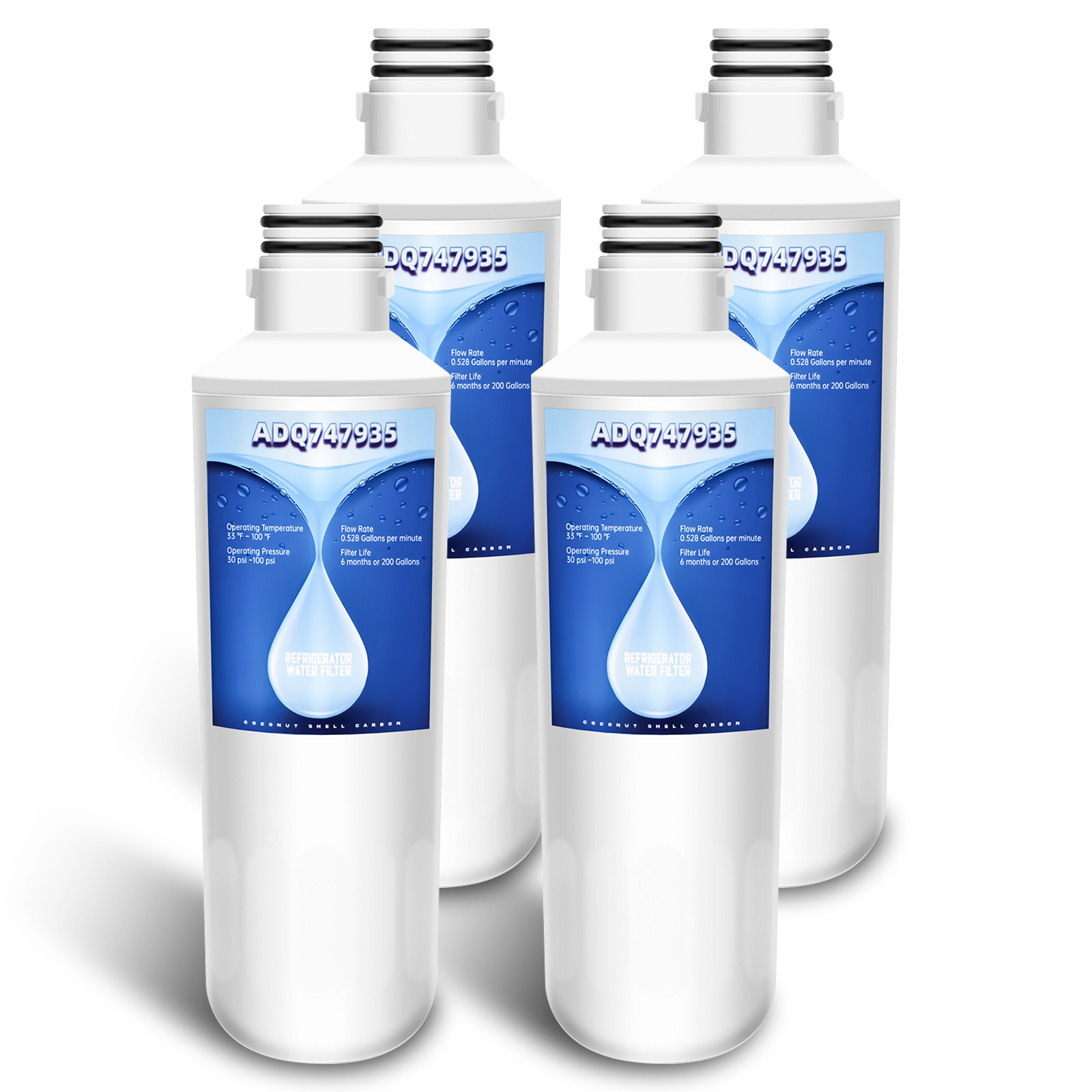Replacement Fridge Refrigerator Ice Water Filter LG LT1000P ADQ747935 4pack