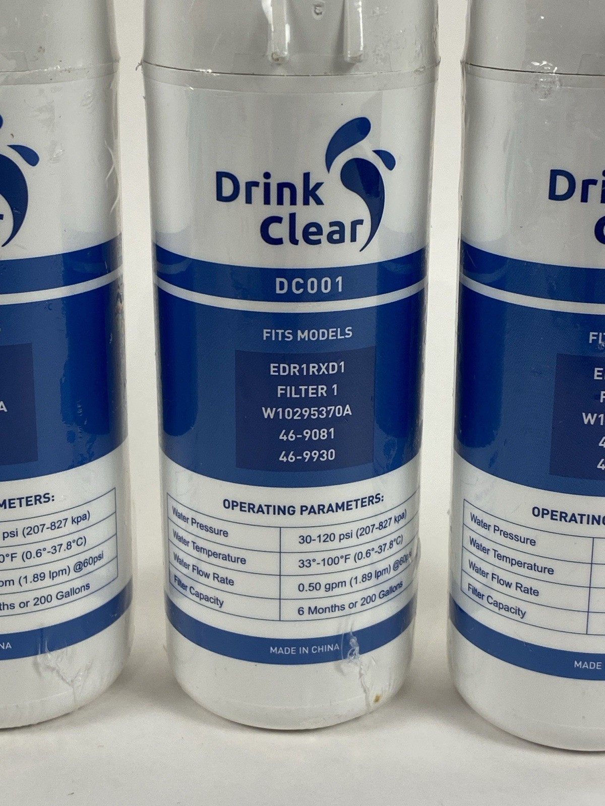 3 Pk Replacement Filters-Drinking Water EDR1RXD1, Filter 1, W10295370A, DC001