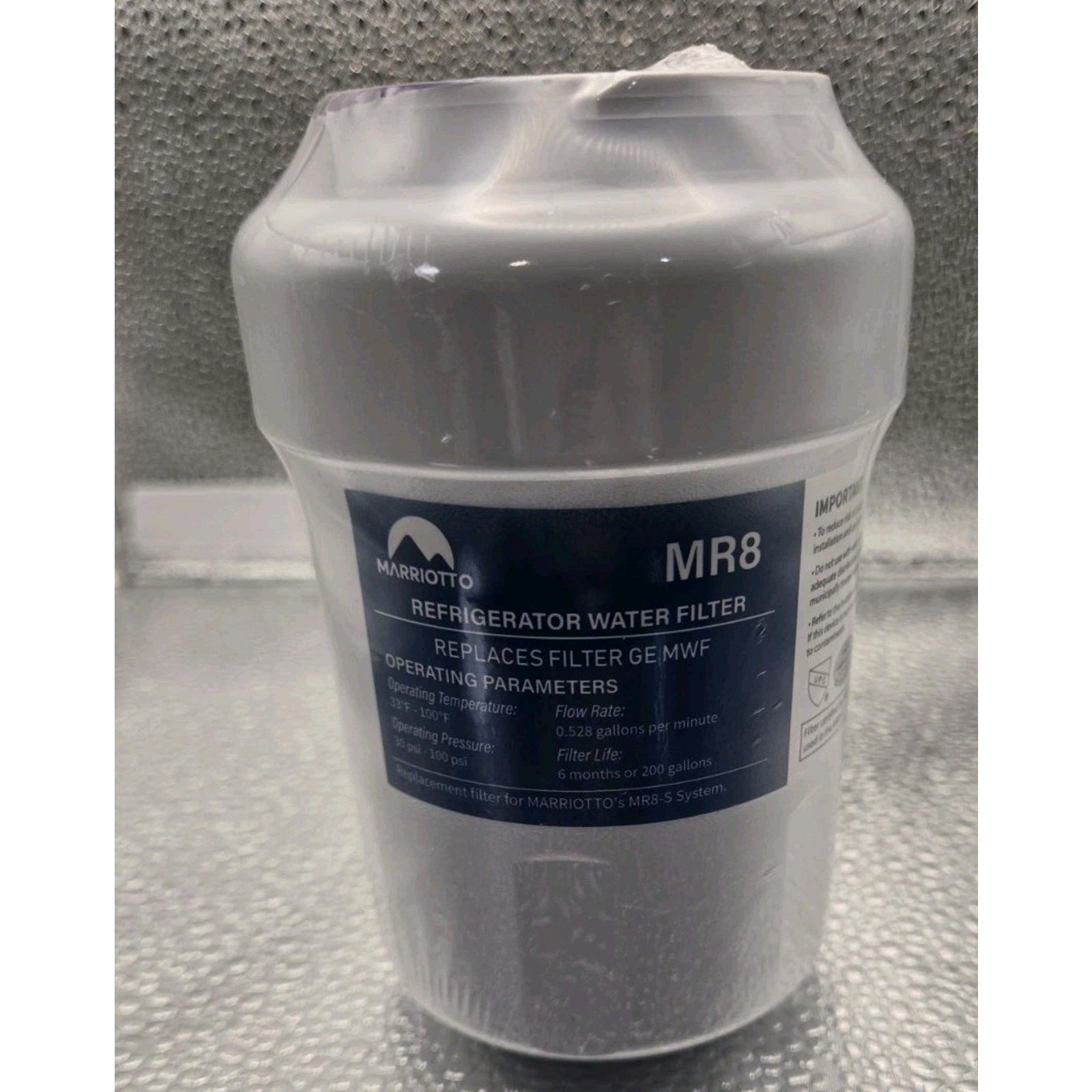 Refrigerator Water Filter MARRIOTTO MR8 GE MWF