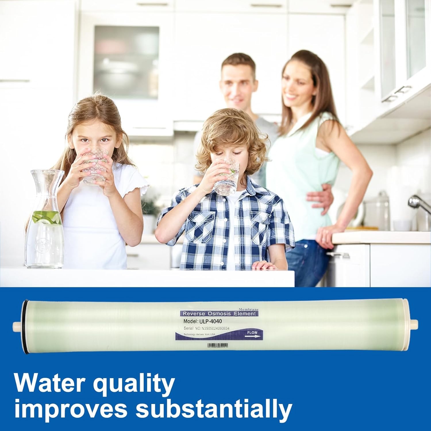 4″ x 40″ Reverse Osmosis ULP-4040 2400 GPD UWS Commercial RO Membrane