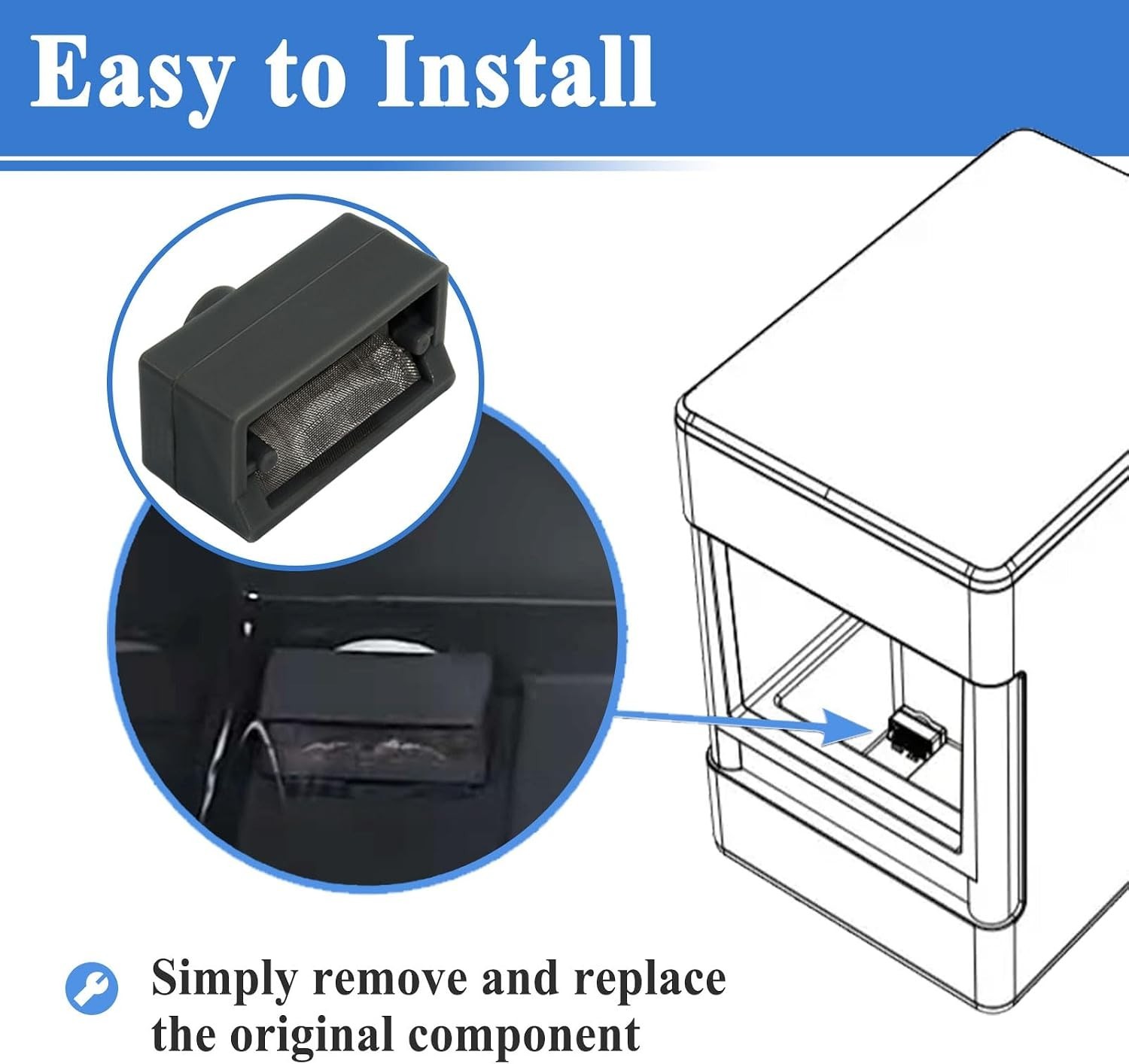 2Pcs Filter Replacement Parts for Ice Maker
