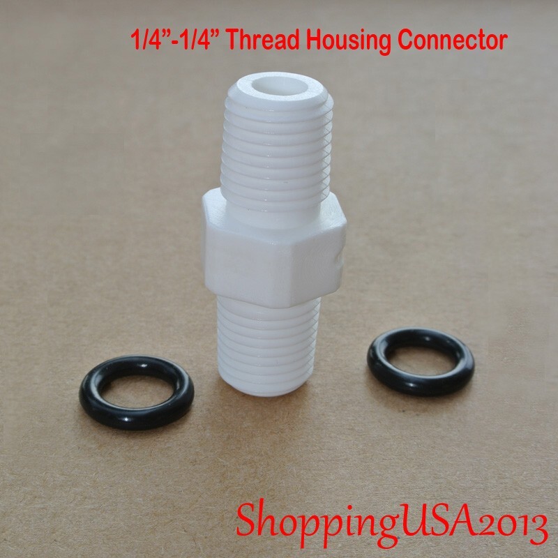 20 Pcs 1/4″-1/4″ Dual Male Straight Fitting Connector For Water Filter Housing