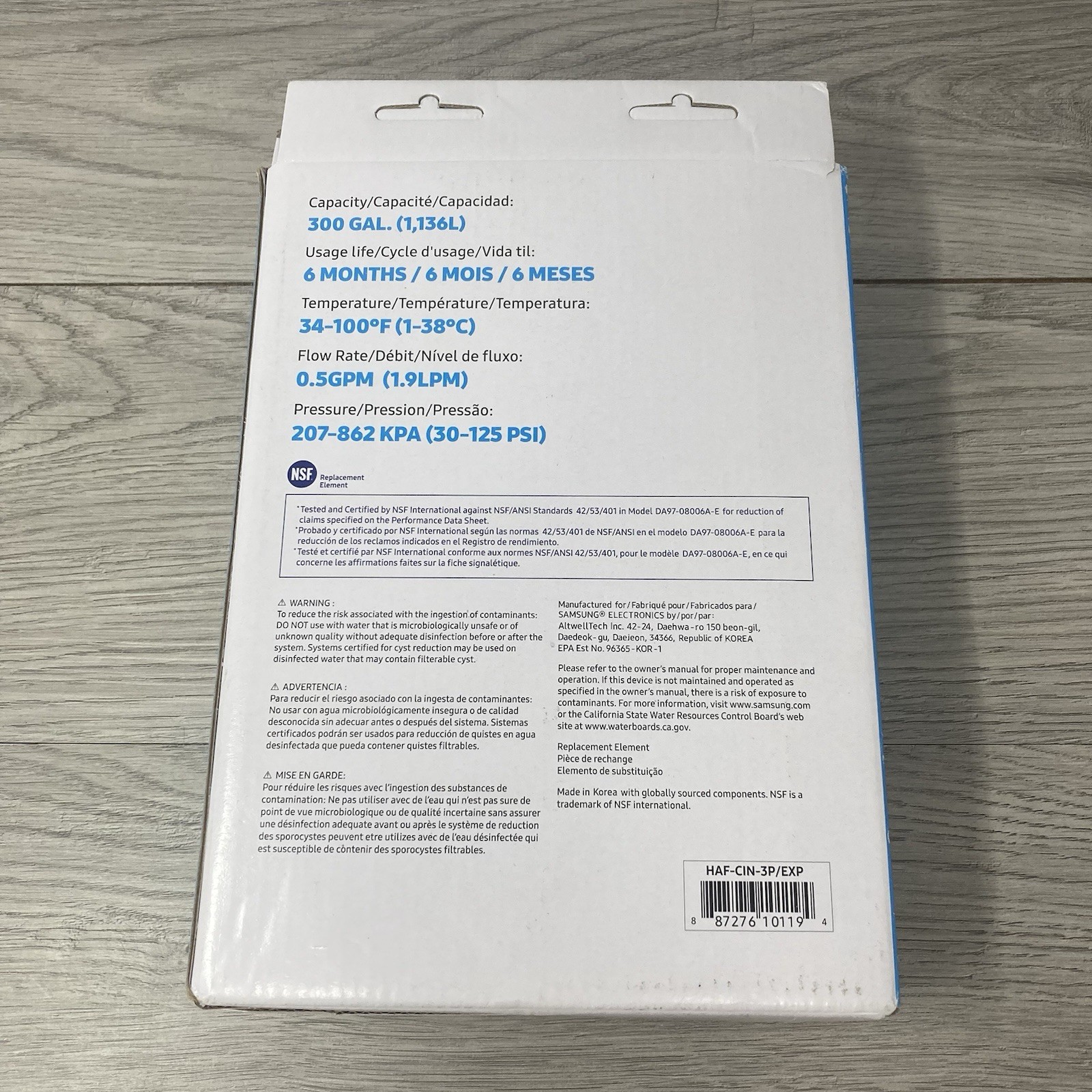 2 Pack Of Samsung HAF-CIN-3P/EXP Ice & Water Refrigerator Filters (Missing 1)
