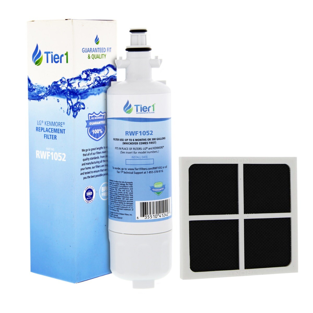 Fits LG LT700P & LT120F Comparable Refrigerator Water & Air Filter Comb