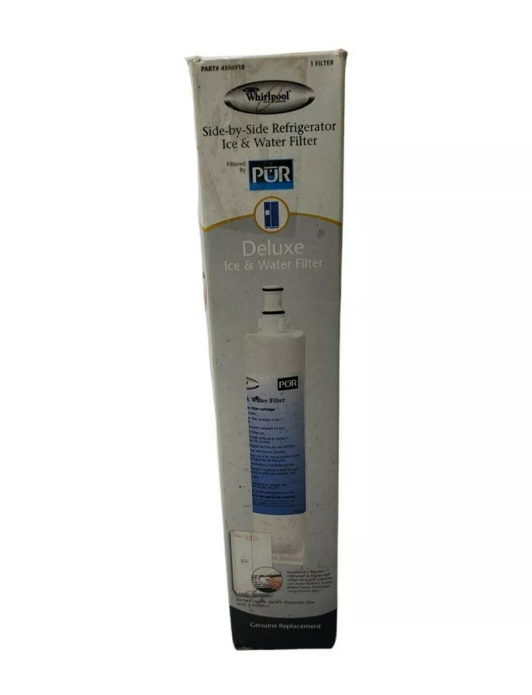 Whirlpool Genuine PUR OEM Side by Side Refrigerator Ice & Water Filter 4396918