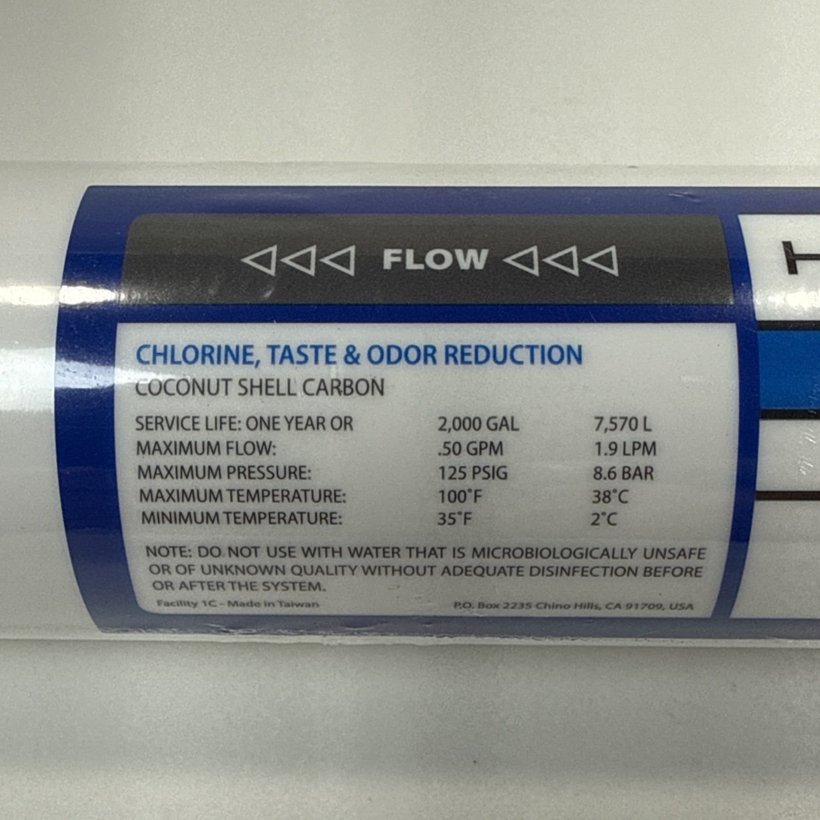 Hydronix ICF-10 Inline Coconut Carbon Water Filter 1/4″ FNPT