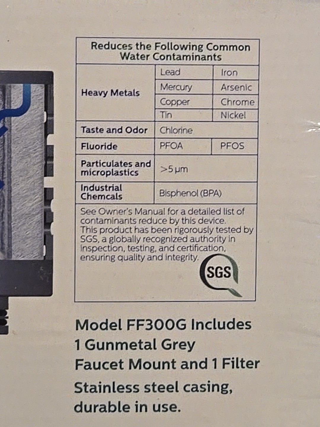 NSF Certified Kitchen Faucet Water Filter – Removes 99% Chlorine, 99.9% Fluoride