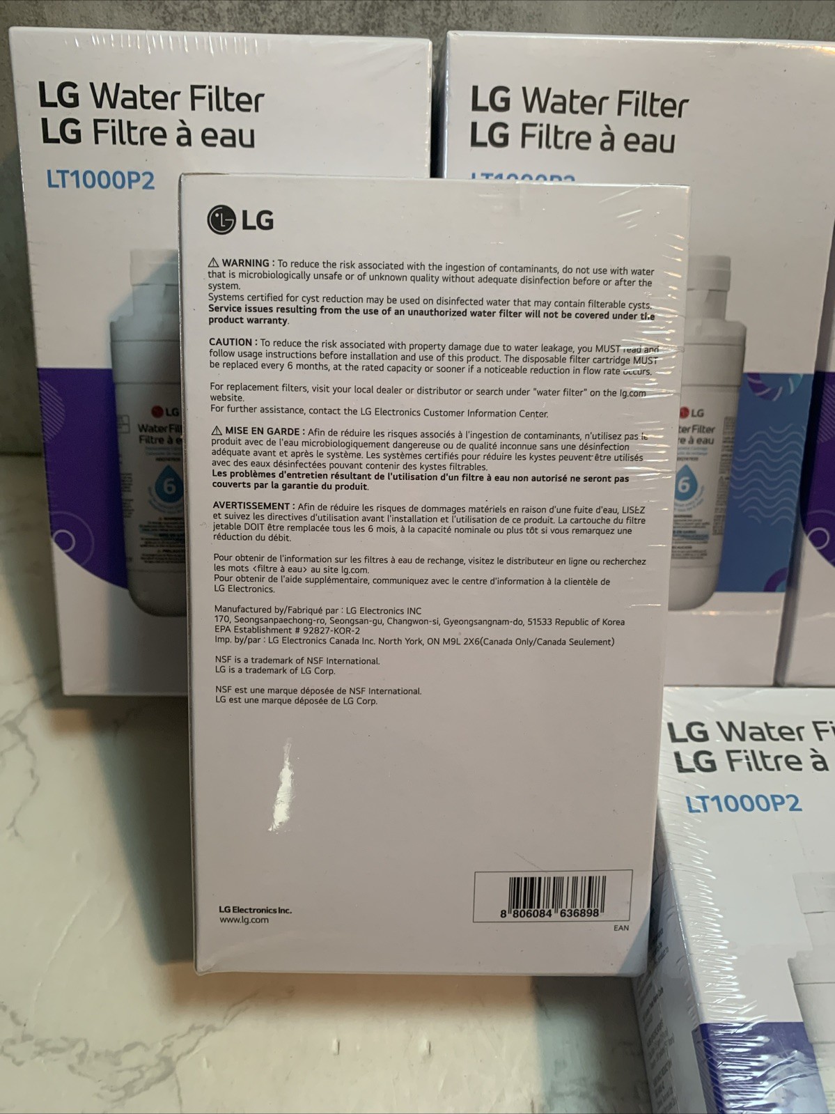 10 pack Genuine LG LT1000P2 Refrigerator Water Filter ADQ747935 **NEW SEALED**