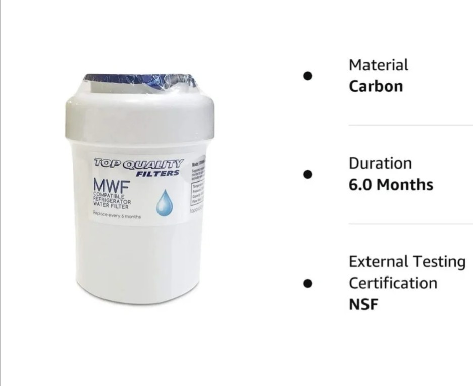 4 Pack GE MWF Smart Water Refrigerator Filter Replacement