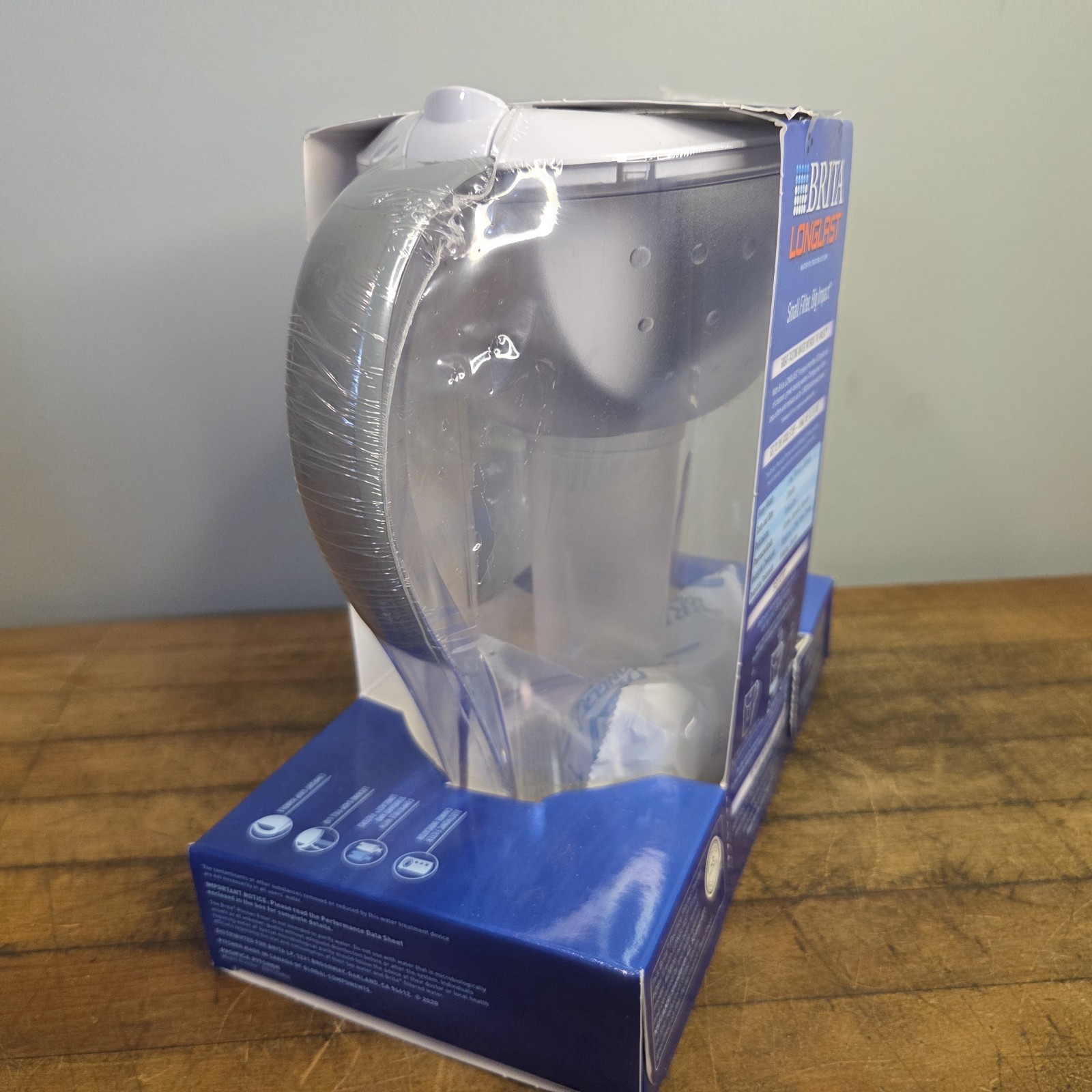 Brita Longlast 10 Cup Water Filter Pitcher Clear Removes Lead Mercury New