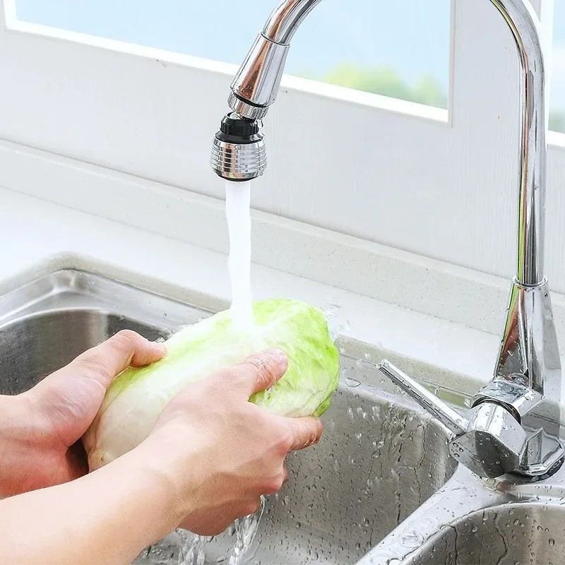 360° Rotating Kitchen Faucet Pressurized Anti-Splash Extended Filter Foam