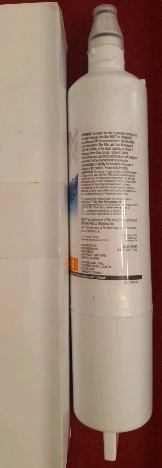 HDX FML-2 Water Filter New, replaces LG LT600P (5231JA2006A)