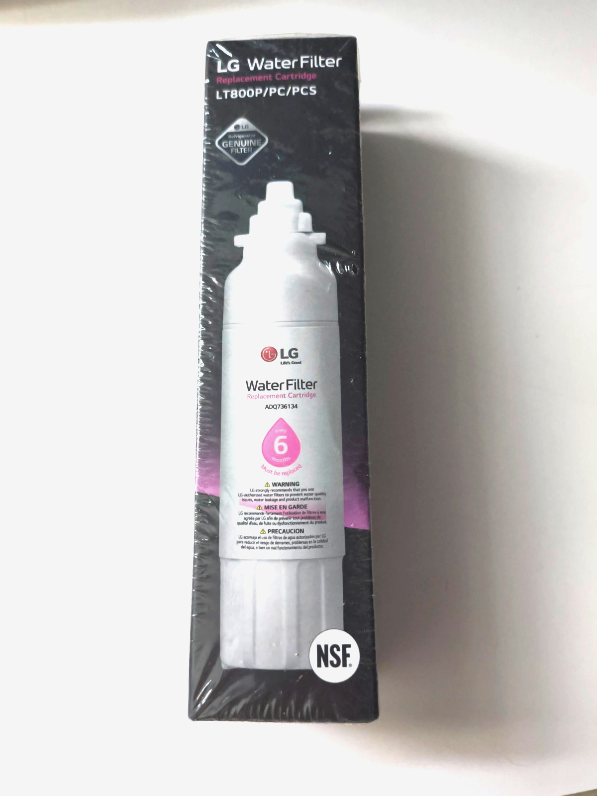 LG Refrigerator Water Filter New, USA 1 PACK LT800P Fit LG Black Replacement