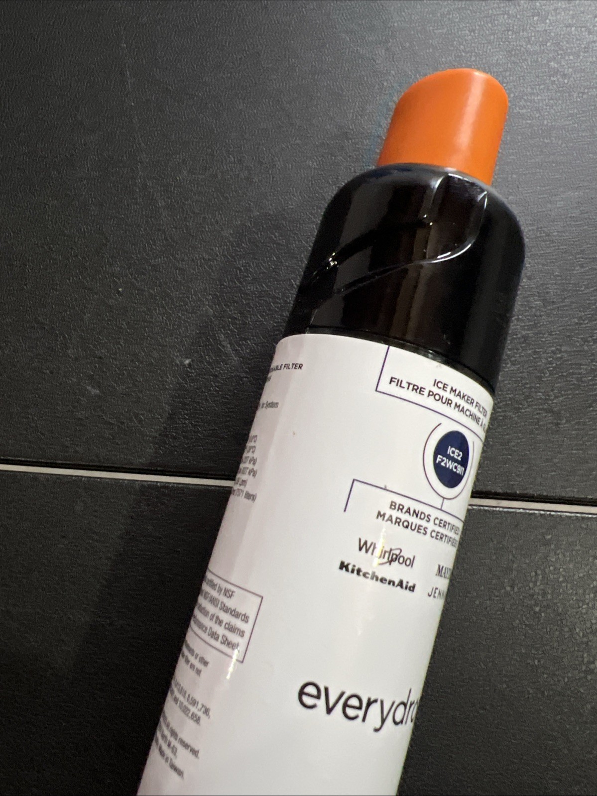 EveryDrop 2 Ice And Water Refrigerator Water Filter ΕDR2RXD1 White Orange