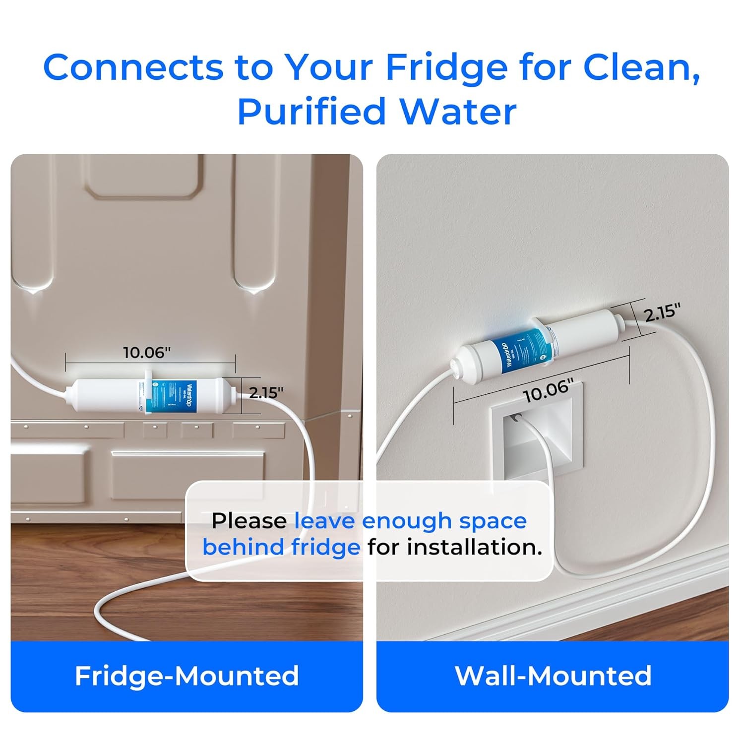 Inline Water Filter for Refrigerator Ice Maker NSF Certified 1 Year Waterdrop