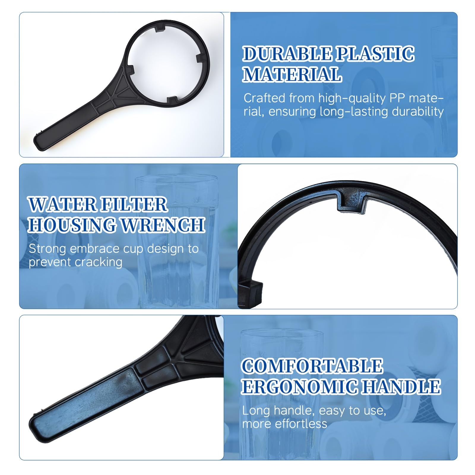 Filter Housing Wrench for 10×2.5″ & 20×2.5″ Standard Housings – Black, Silver