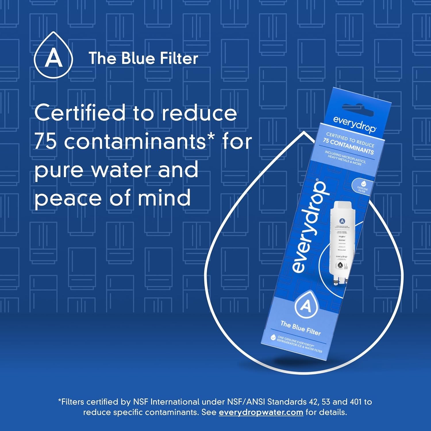 Refrigerator Water Filter A EDRARXD1, Single Pack Compatible with Everydrop