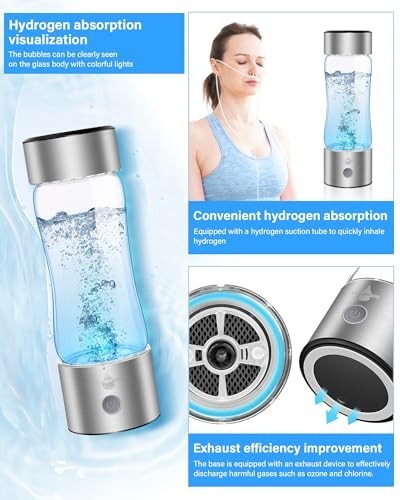 2026 Upgraded Hydrogen Water Bottle, 2400 Hydrogen Water Bottle Generator, Hy…