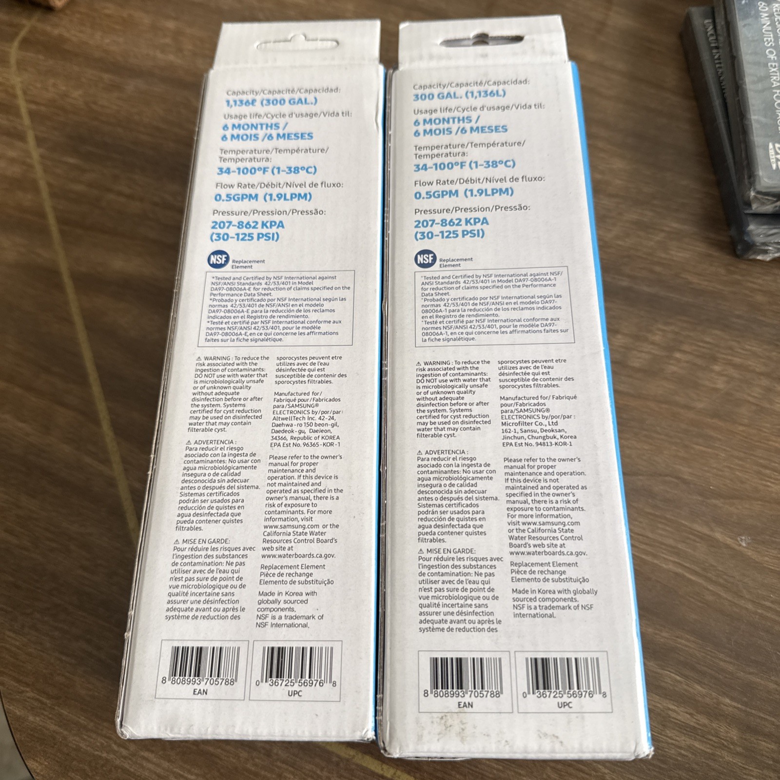 2 PACK Genuine Samsung DA29-00020B HAF-CIN/EXP Refrigerator Water Filter