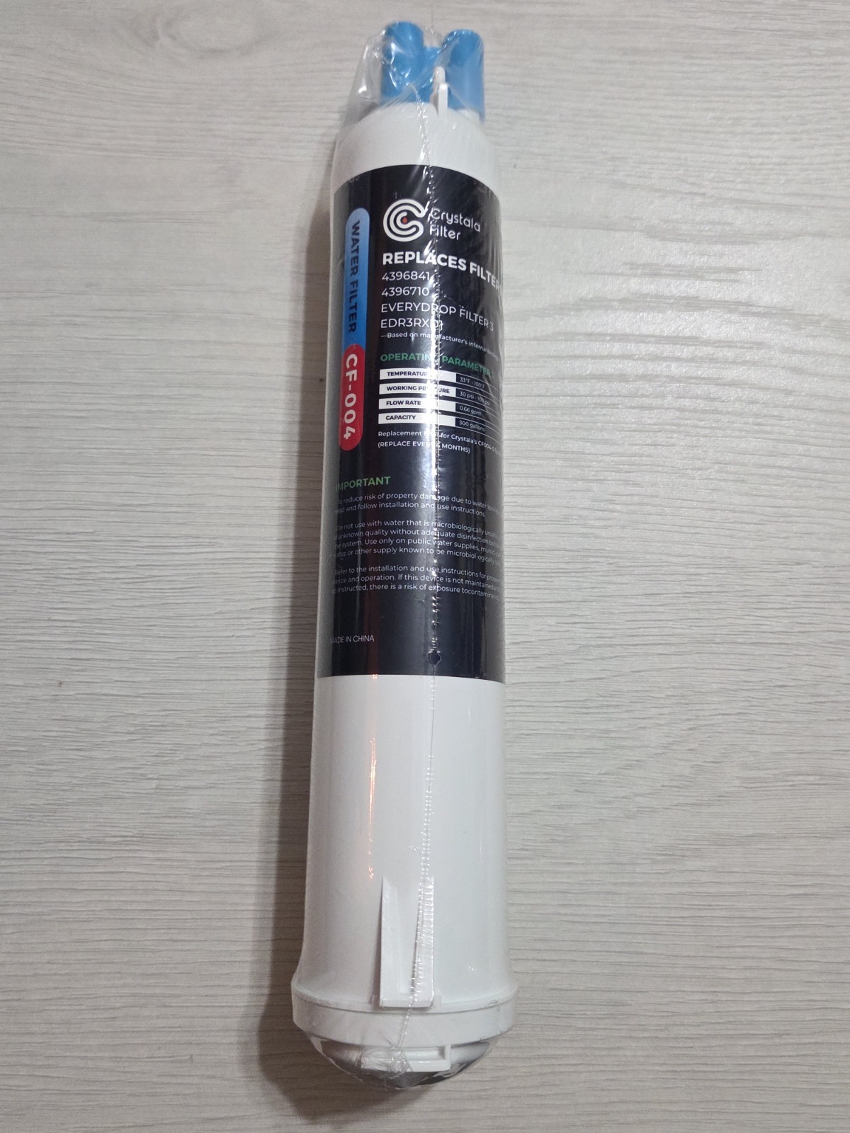 Crystala Filter Cf-004, New Sealed Replacement For 4396841, 4396710, edr3rxd1
