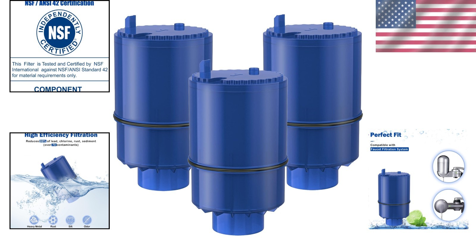 PUR Water Filter Replacement 3-Pack – Reduces 99% Impurities for Healthier Water