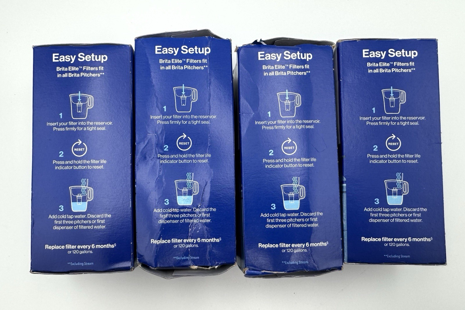 Brita Elite Replacement Water Filter for Pitchers & Dispensers – 4 Total – NEW
